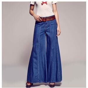 Free People Rare Vintage Super Wide Leg Jeans Size 6